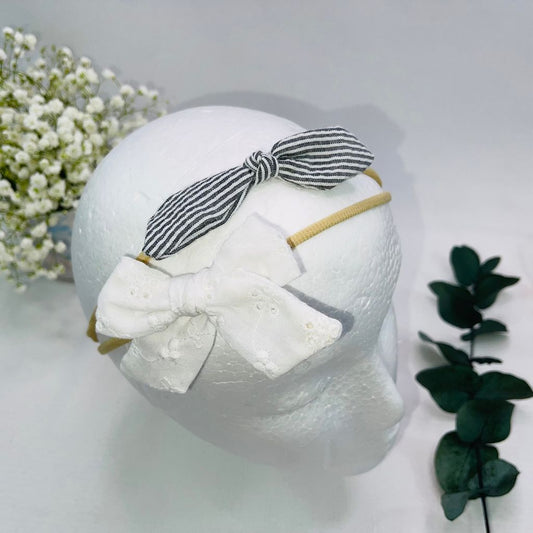 Newborn twin pack soft elastic headband