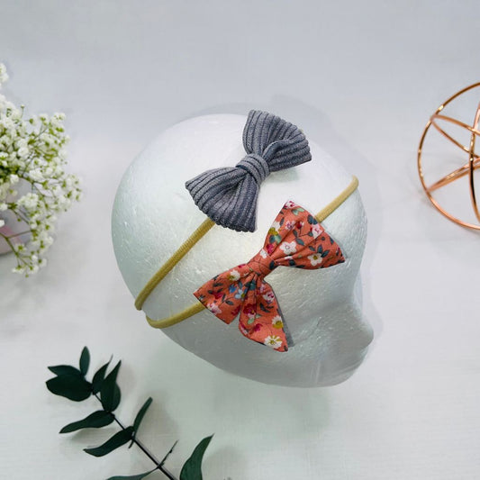 Newborn twin pack soft elastic headband
