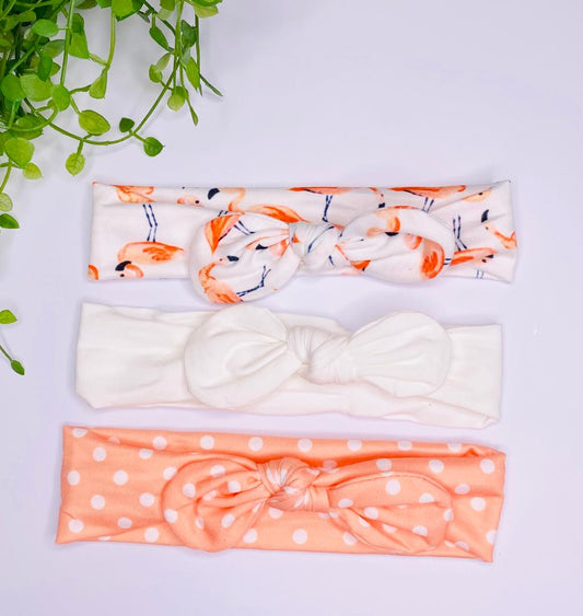 Girls three pack assorted headbands