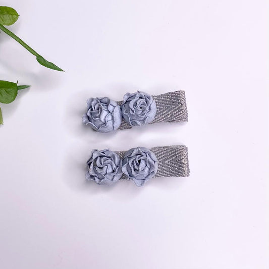 Mini light blue baby handmade hair clip