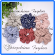 Twin pack navy blue & red scrunchies