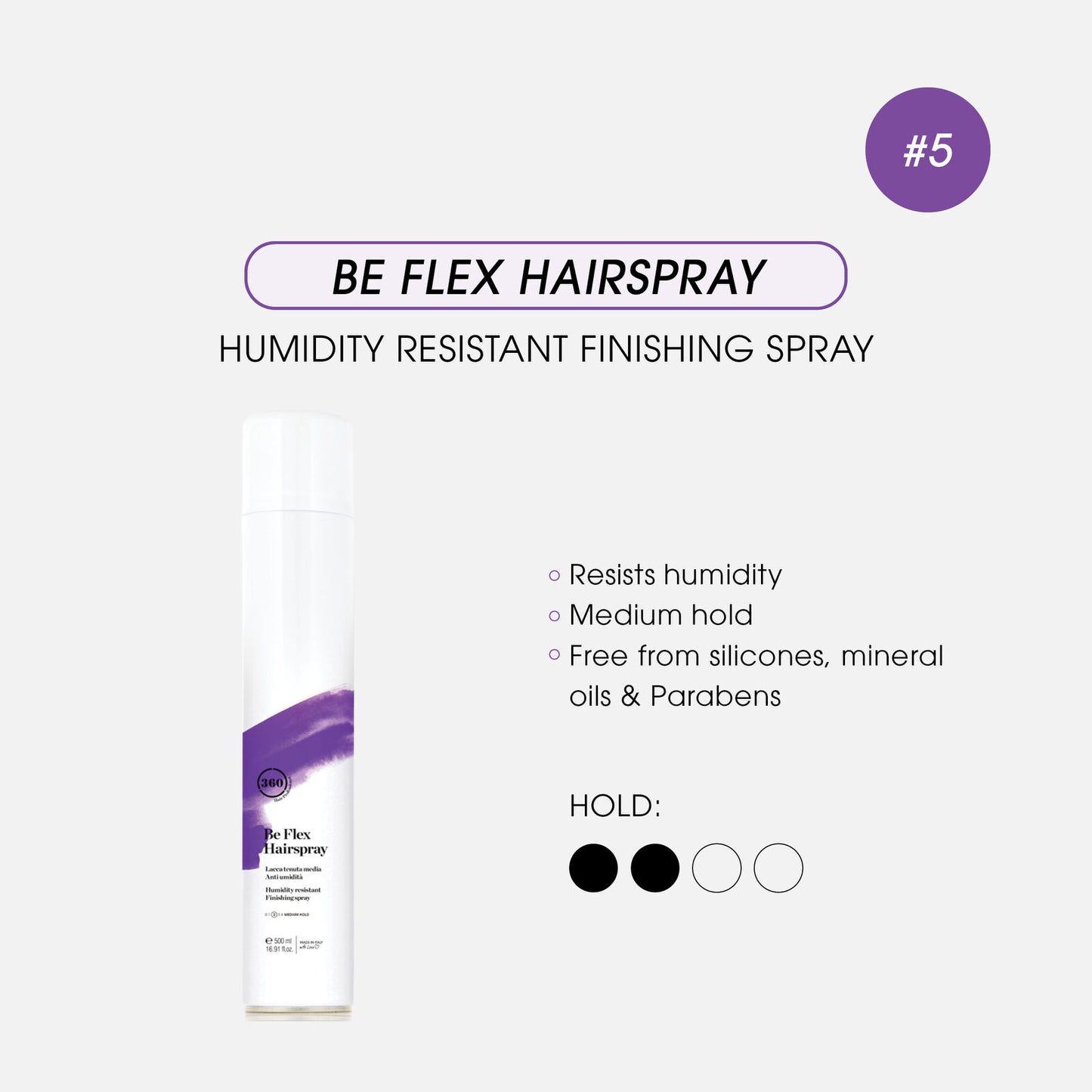 360 KAARAL Be Flex Hairspray 500ml