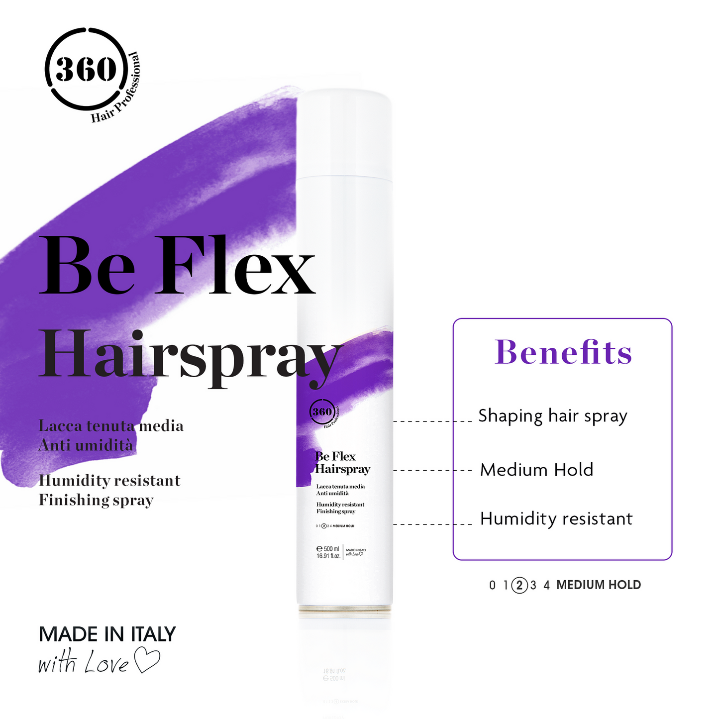 360 KAARAL Be Flex Hairspray 500ml