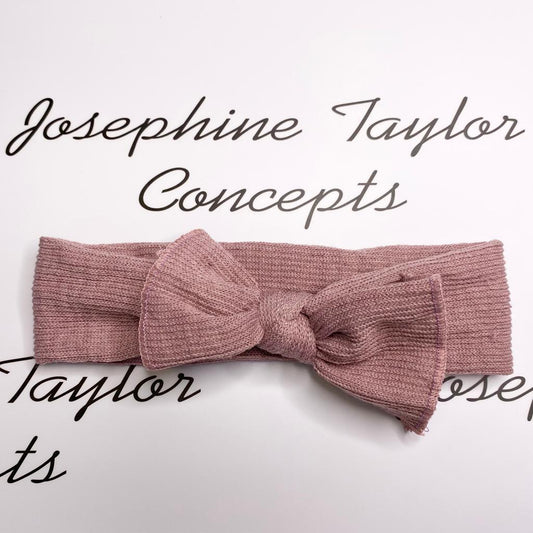 Blush pink knitted headband