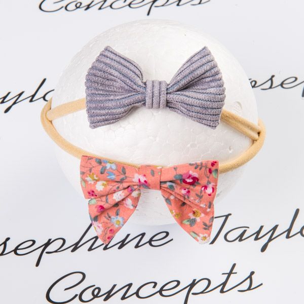 Newborn twin pack soft elastic headband